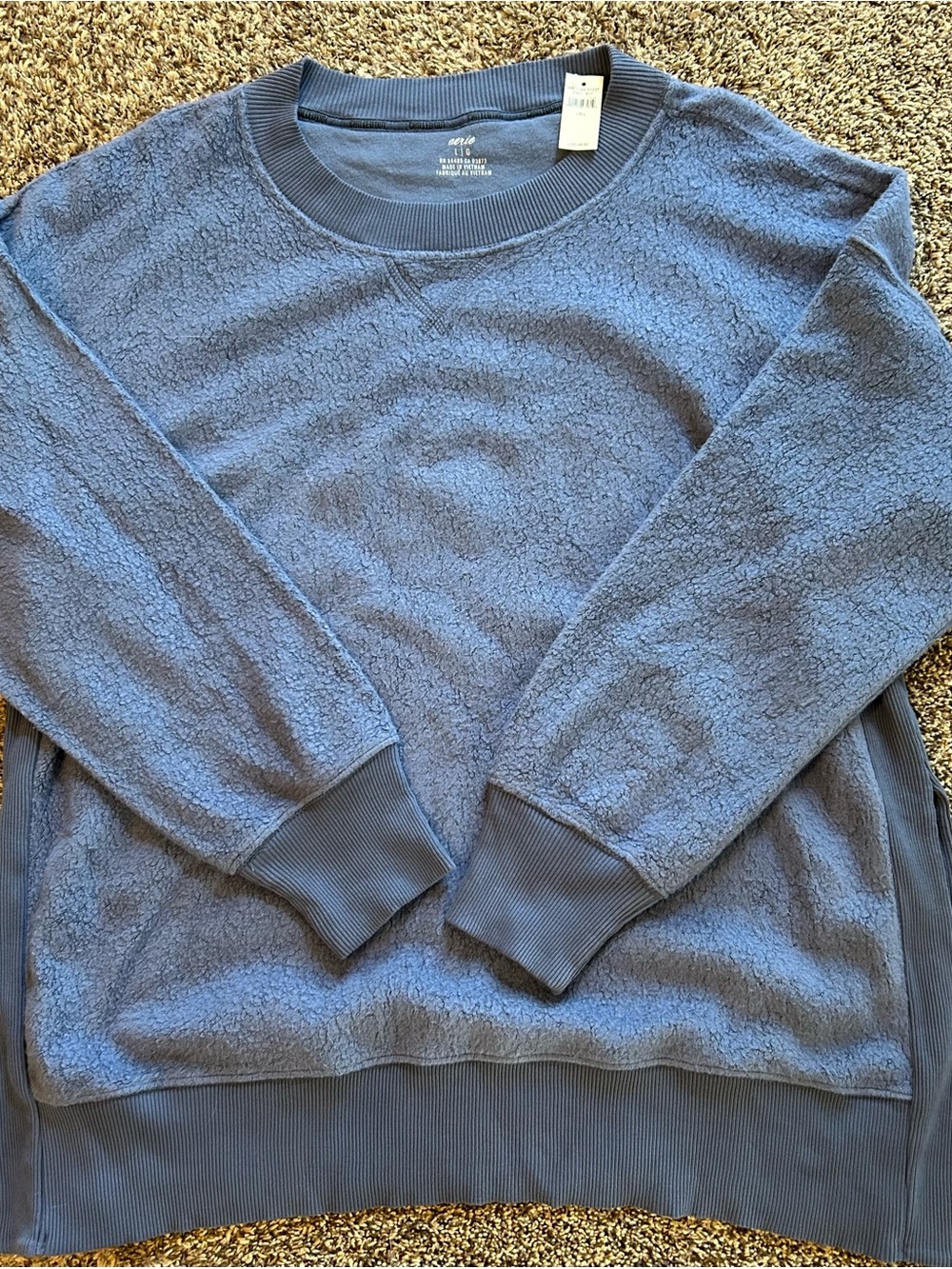 Offline by Aerie. Cozy Blue Sherpa Sweatshirt